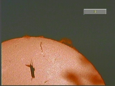 [Airliner across the solar disk.  The image shown is reduced in size to fit this page.  Click on the image to load a full size image in a new window.]